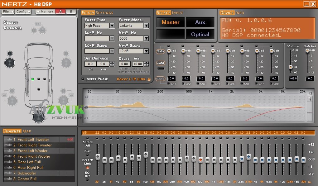  Процесор Hertz H8 DSP 8 Channel Digital Interface Processor