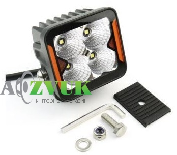 Фары дневного света StarLight SL-W0120F квадратная, ближний рассеянный свет WHITE+DRL 20W 2400Lm 5700K