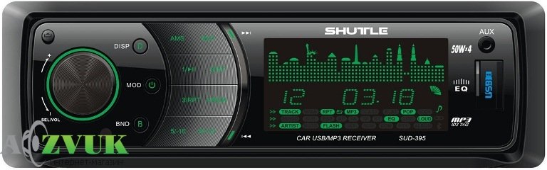 Автомагнитола Shuttle SUD-395 Black/Multicolor