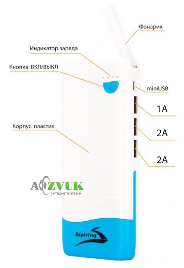Портативный аккумулятор Aspiring LIGHT 10