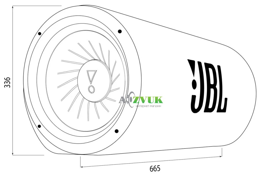 Автосабвуфер JBL BassPro Tube 12T