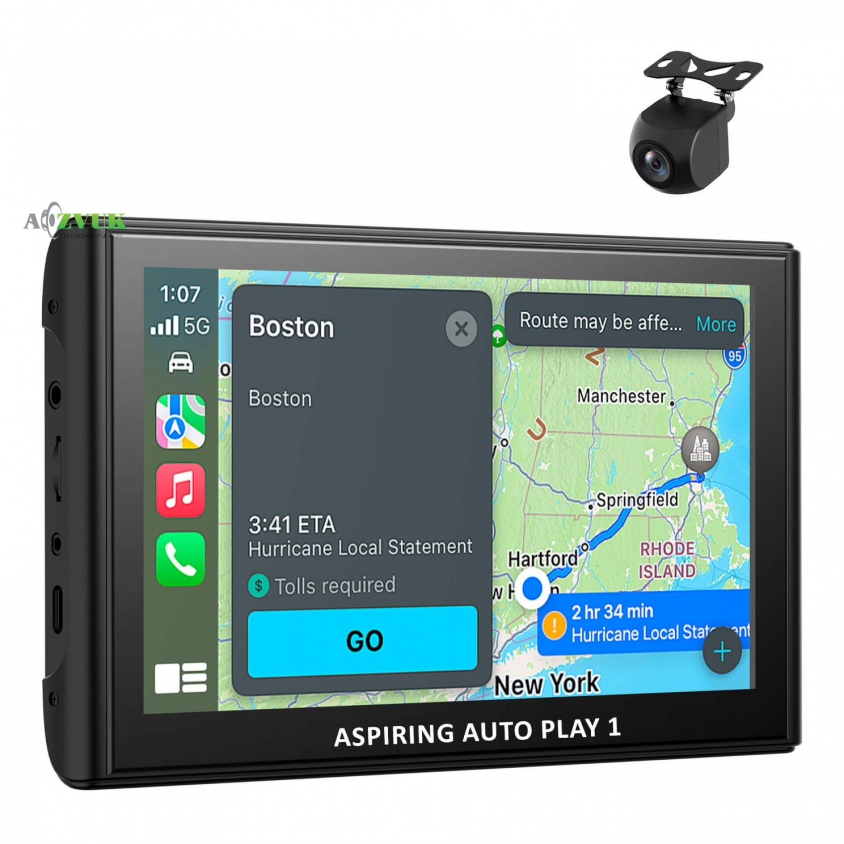 Автомобильный монитор Aspiring Auto Play 1, Magnet, CarPlay, Android auto