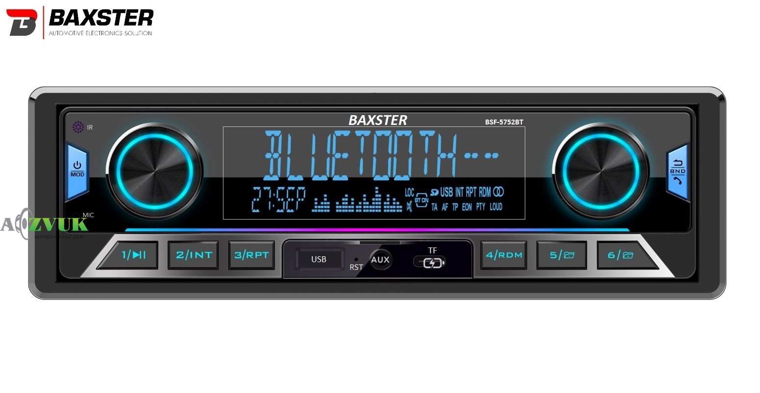 Автомагнитола Baxster BSF-5752BT MulticolorRGB/BT/SWI
