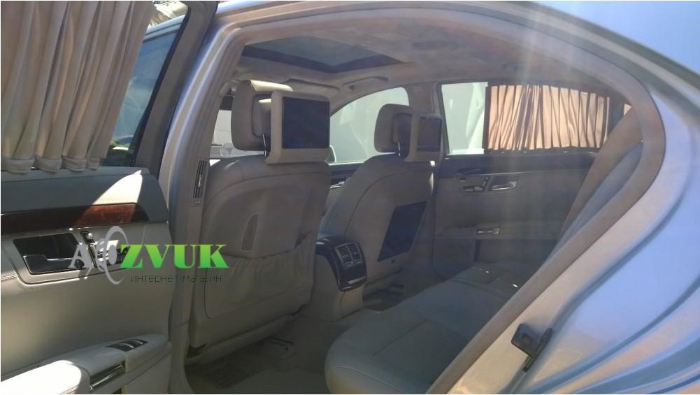 Монітор у підголівник Комплект накладок на підголовник Klyde Ultra 909D beige (Бежевий)