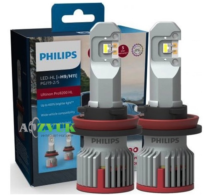 Светодиодные лампы (led) Philips H11 Ultinon Pro9200 +400% 11362U92X2