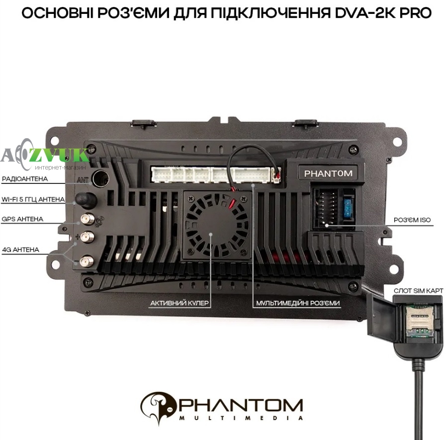 Штатная Магнитола Phantom DVA-2K9 Pro 4+64 VW Universal