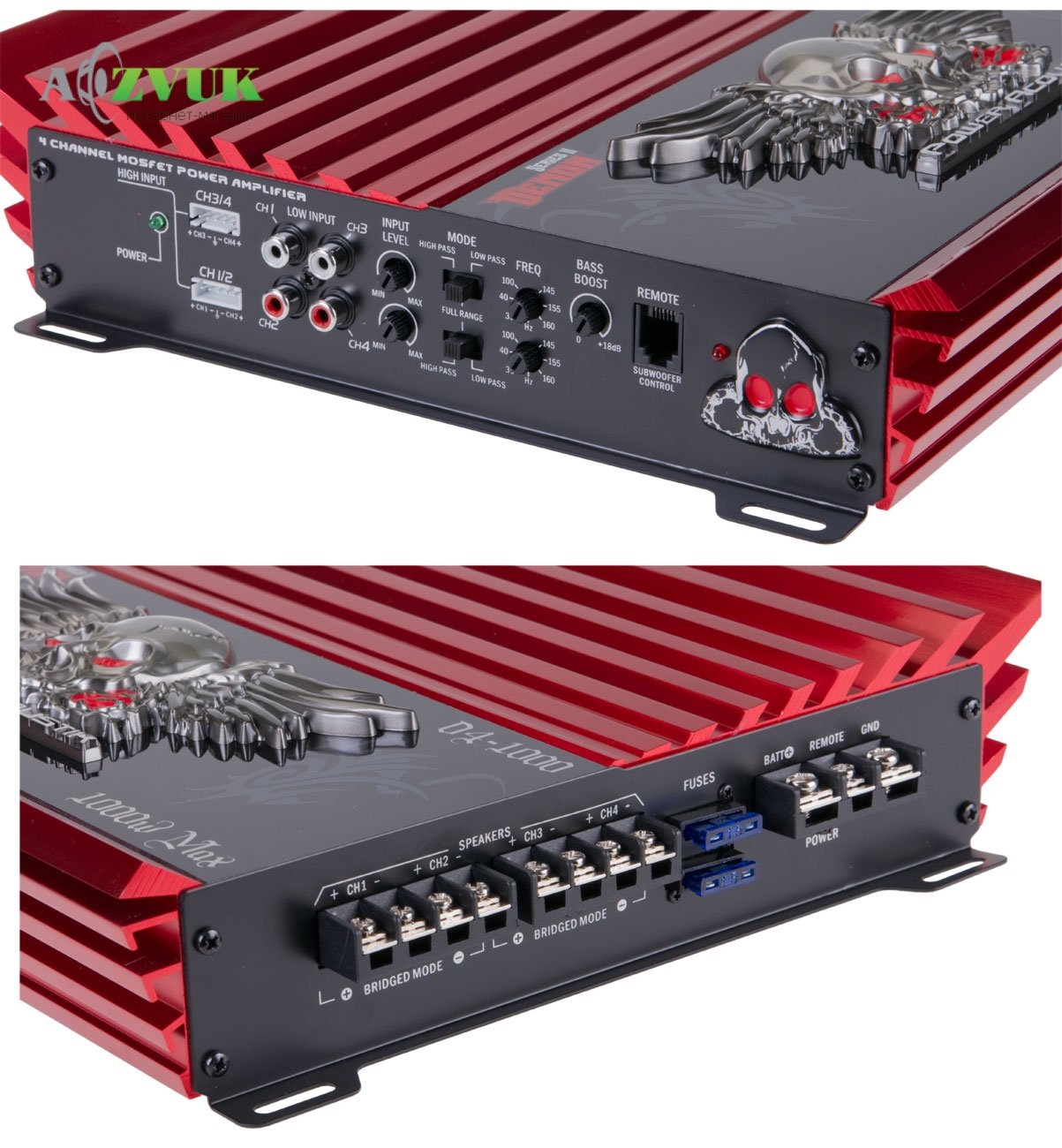 Автомобильный усилитель звука Power Acoustik D4-1000