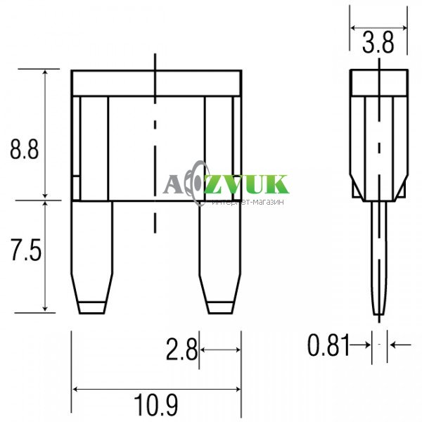  Предохранитель АТМ 5А ACV 30.3950-05 (1 шт.)