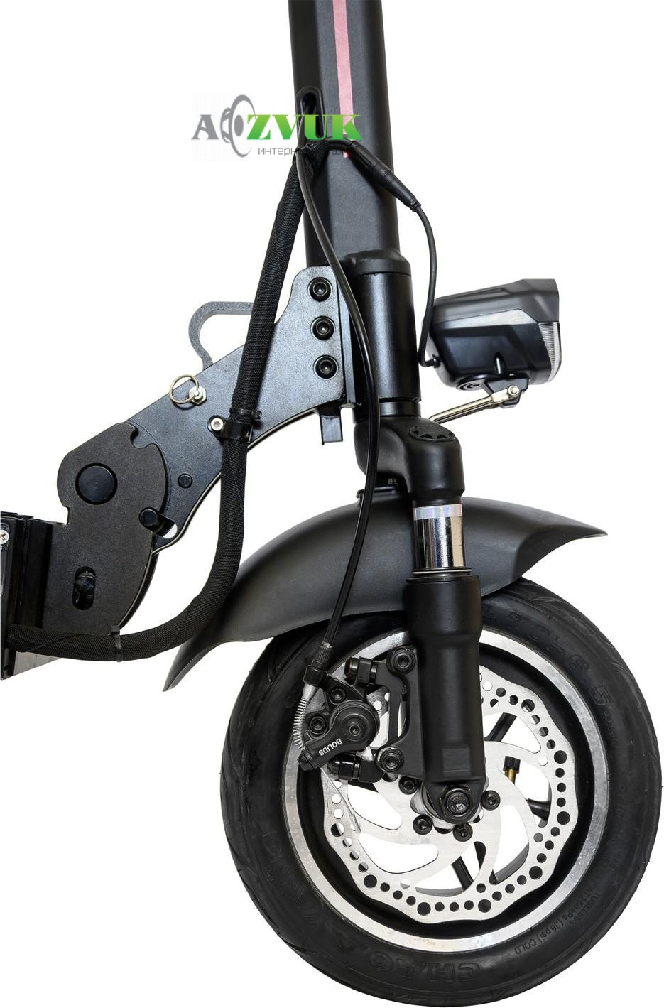  Электросамокат Crosser T4 (1000 Вт; 48 В; 12,5 А/ч), колёса 10 воздух с камерой (Черный) с сидением и аморт. вилкой