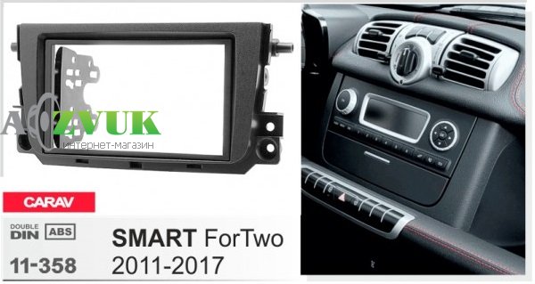 Рамка переходная Carav 11-358 Smart ForTwo