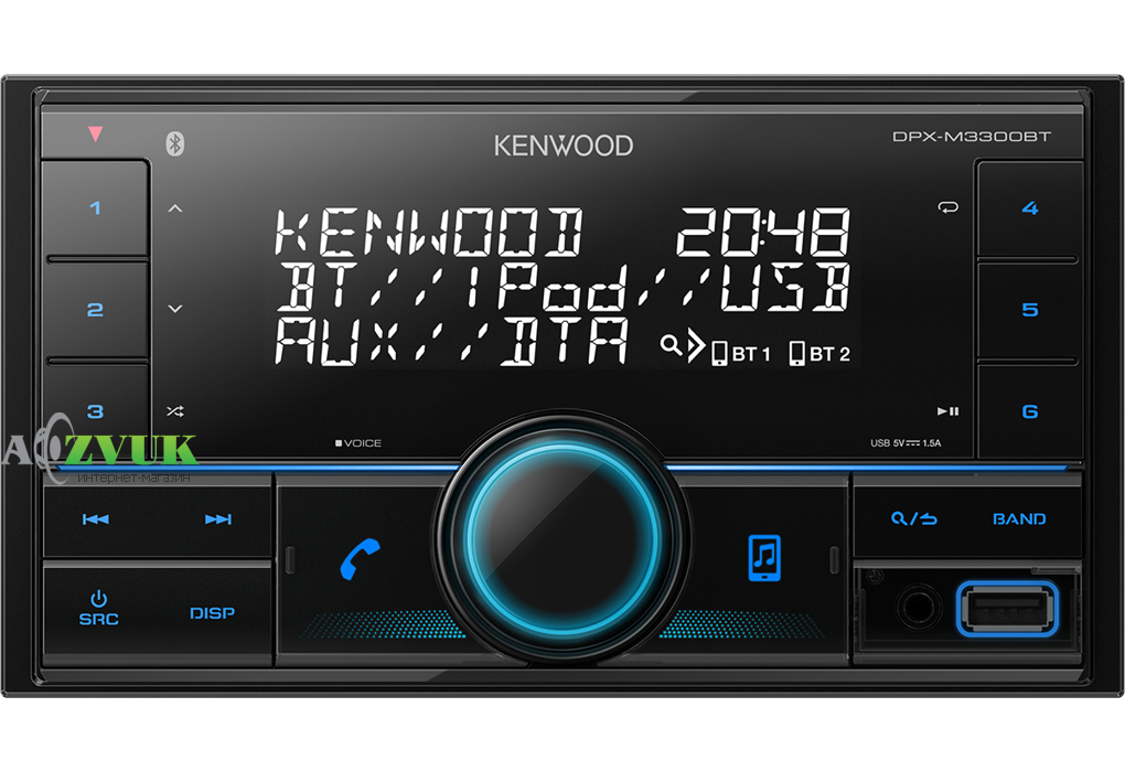 Автомагнитола 2-DIN Kenwood DPX-M3300BT