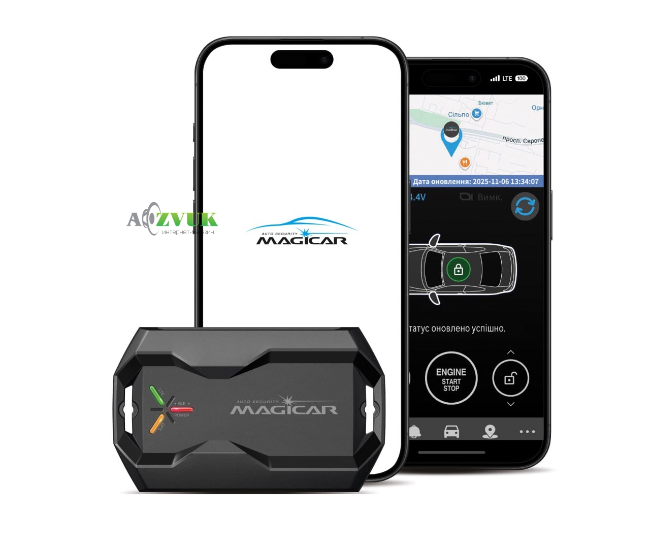 Автосигнализация MAGICAR G300AS + LTE/BT/GPS-модуль CLT450