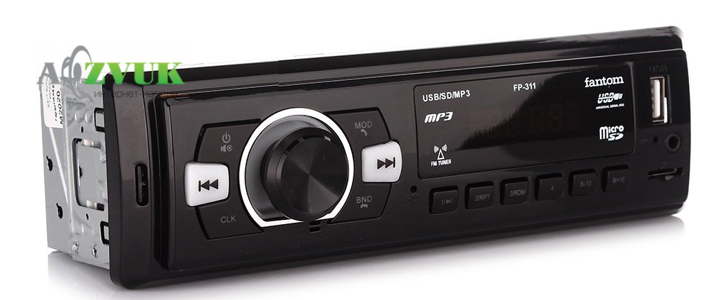 Автомагнитола Fantom FP-311 Black/Red