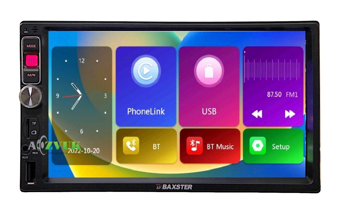 Мультимедіа ресивер Baxster BMS-W202 Carplay/Android Auto