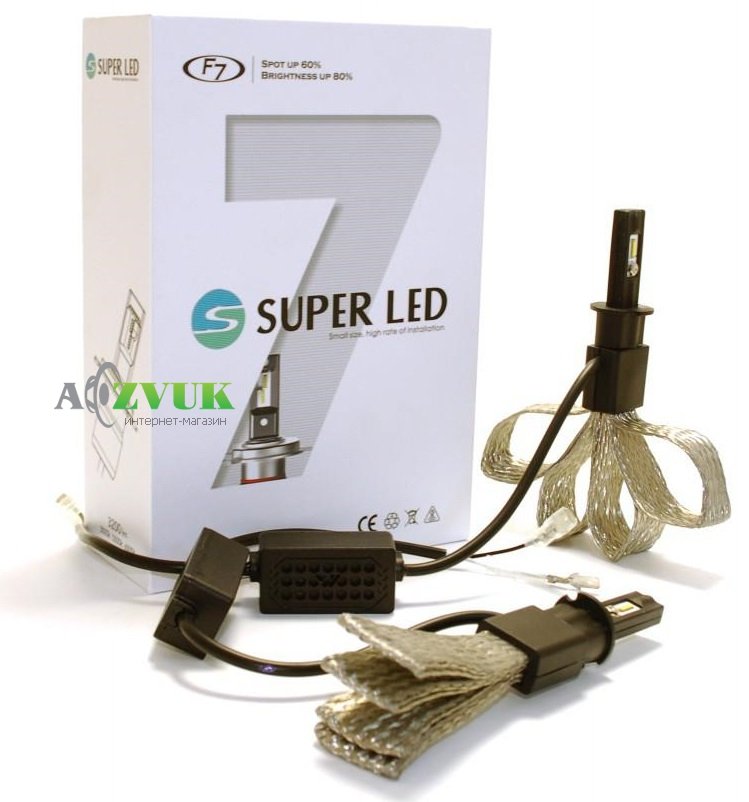 Светодиодные лампы (led) SuperLED F7 H7 12-24V chip OSRAM