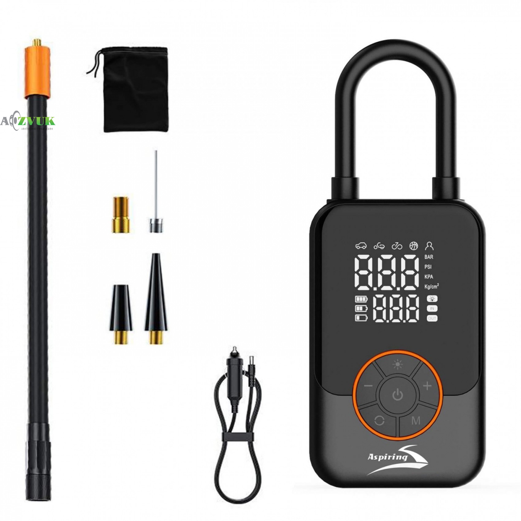  Автокомпресор Aspiring Storm 5 Powerbank 70W 23L/min Wireless and Cord