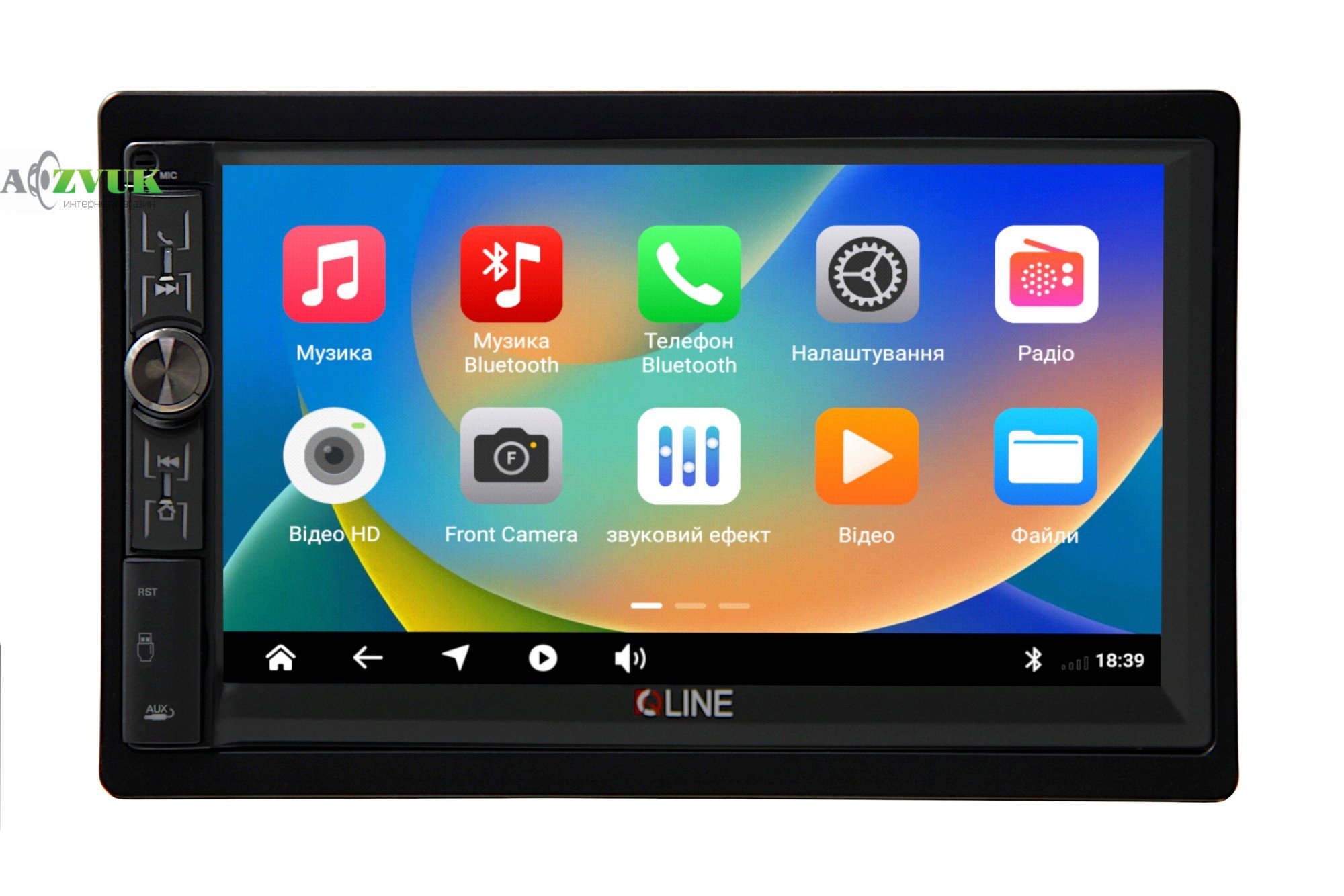 Мультимедіа ресивер Qline Dino-1502 Android 11 4/64 з круговим оглядом