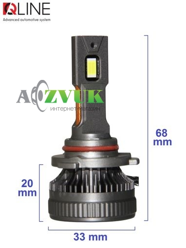 Светодиодные лампы (led) QLine DualVision 65W HB3 6000K