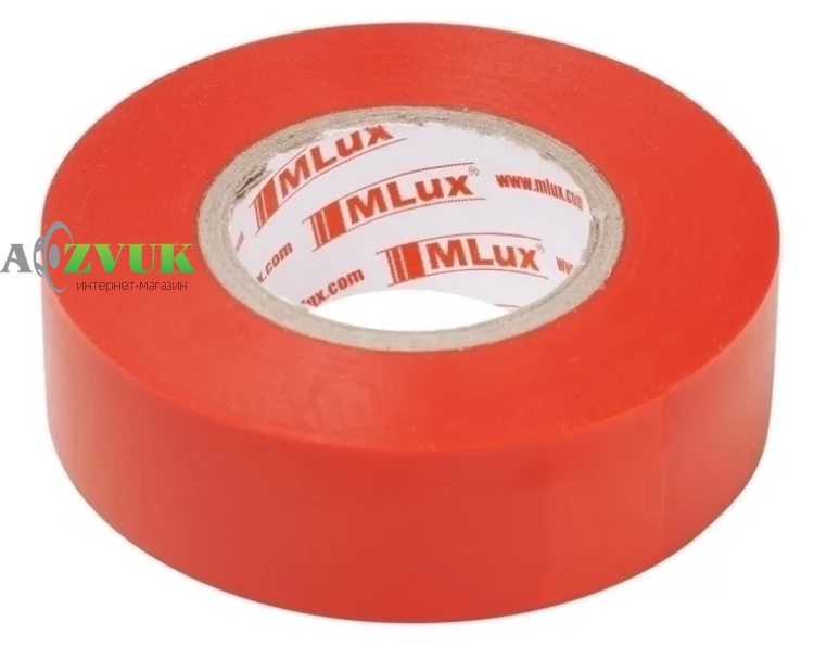  Изолента MLux BASE 19 мм х 20 ярдов (красная)