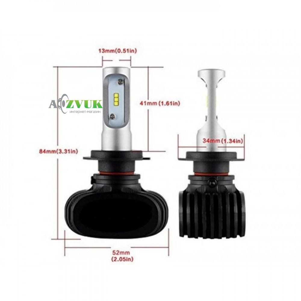 Светодиодные лампы (led) SVS S1 HB3 (9005) 6000K 4000Lm