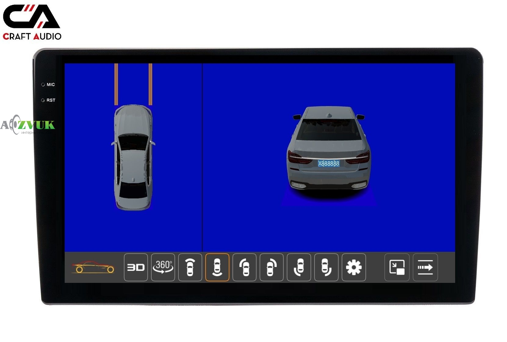Мультимедиа ресивер CraftAudо QMS-98256 Android 13 QLED 8+256Gb 9 2K