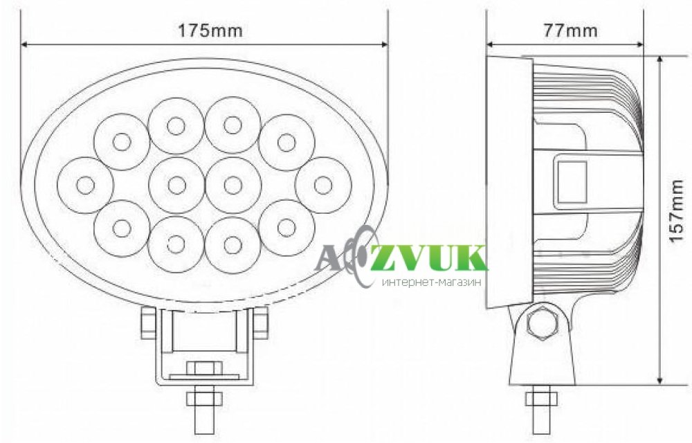 Фары дневного света Digital DCL-E3617 S дальнего света