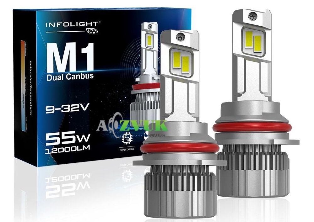 Светодиодные лампы (led) Infolight M1 Dual Canbus 9004 55W