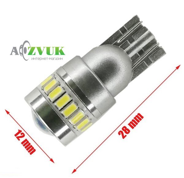Светодиодные лампы (led) iDial 495 с линзой T10 12V 6000K LED 3030 chips Canbus