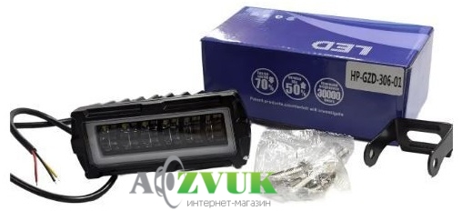 Фары дневного света Starlight HP-GZD-306-01 ближний свет (белый+желтый) + DRL 12/24V