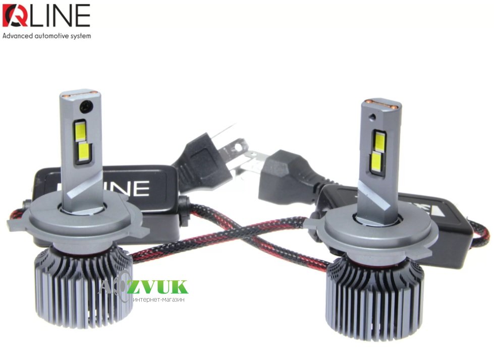 Светодиодные лампы (led) QLine Ultra +200% 55W H4 6000K 24V