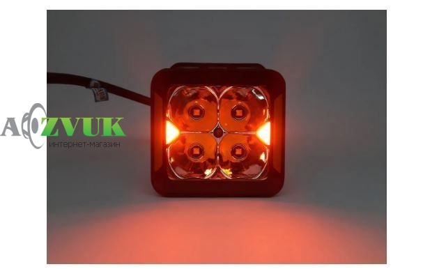 Фары дневного света StarLight SL-W0120S квадратная, дальний свет WHITE + DRL 20W 2400Lm 5700K 12/24V