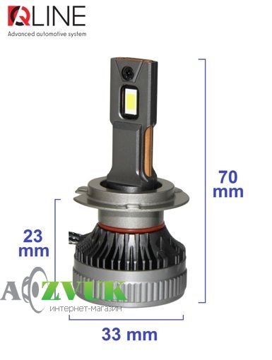 Светодиодные лампы (led) QLine DualVision 65W H7 6000K