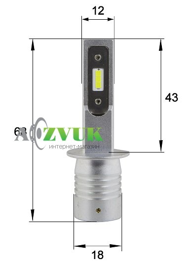 Светодиодные лампы (led) Sho-Me F3 H1 6500K 20W