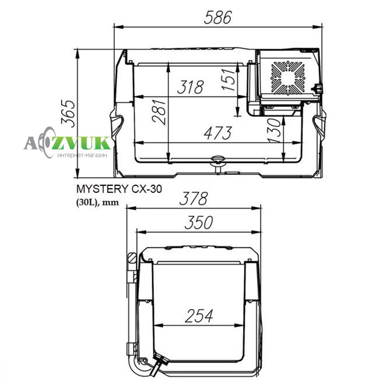 Автохолодильник Mystery MCX-30