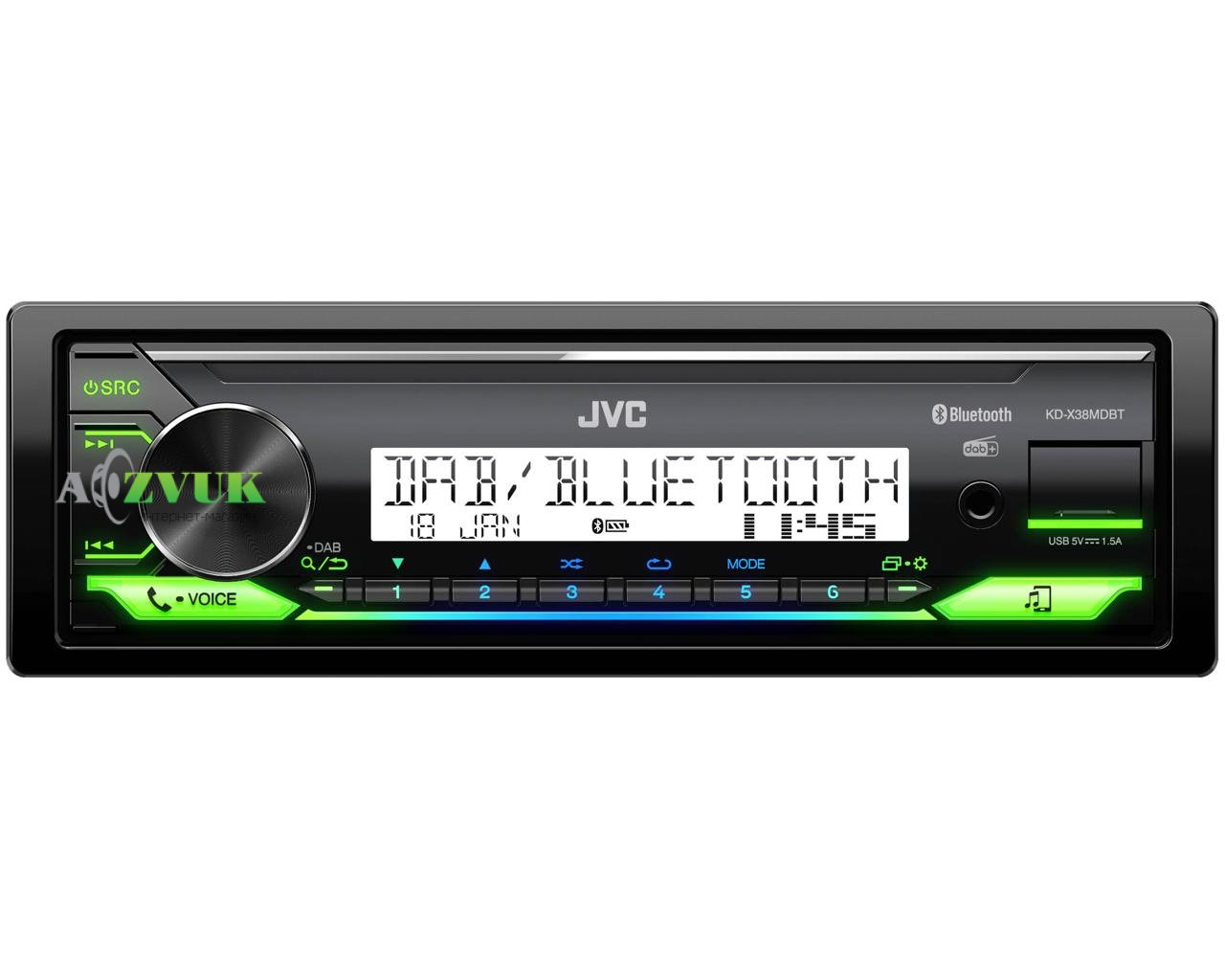 Автомагнітола JVC KD-X38MDBT