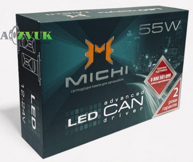 Светодиодные лампы (led) Michi MI LED Can H4 Hi/Low 5500K 12-24V-55W