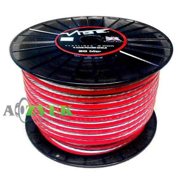 Кабель силовой Vibe FLATLINES 4 PWR Red