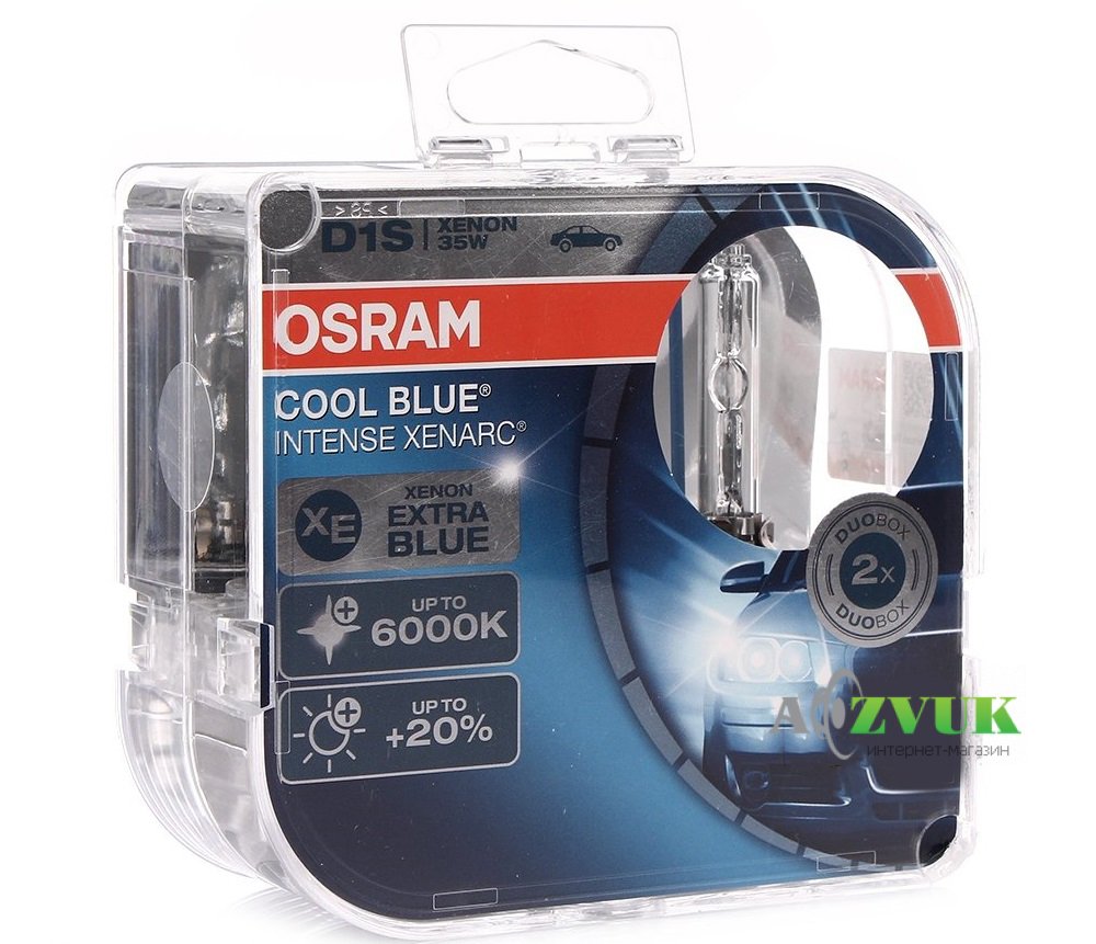  Лампы Osram D1S 66140CBI-HCB-DUO Cool Blue Intense +20 (2шт.)