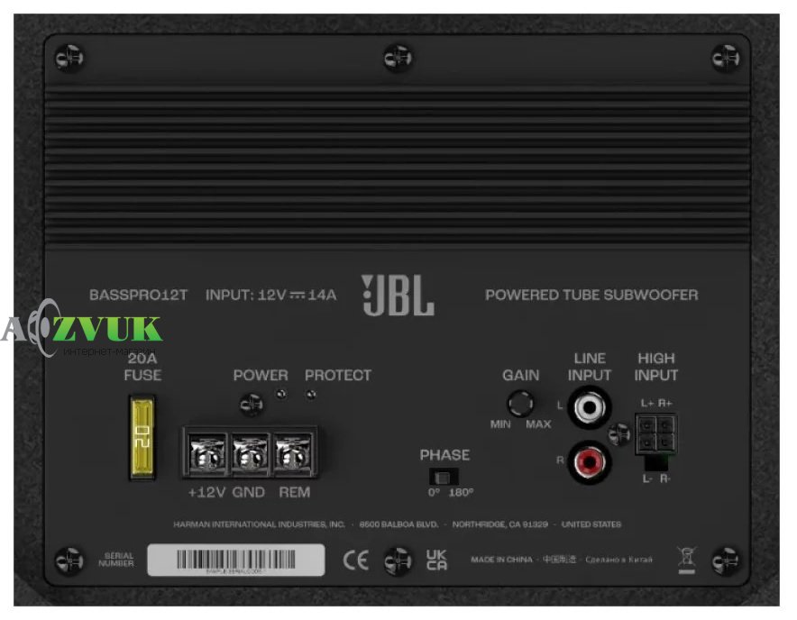 Автосабвуфер JBL BassPro Tube 12T