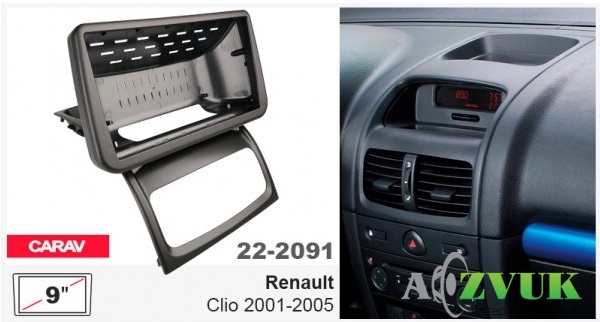 Рамка переходная Carav 22-2091 Renault Clio