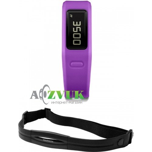 Спортивный GPS навигатор Garmin vivofit Purple HRM Bundle