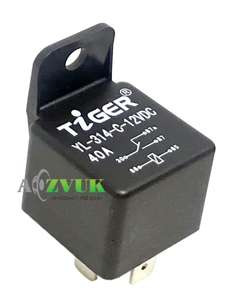  Реле без гнезда Tiger YL-314 40A 12V