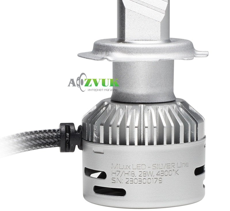 Светодиодные лампы (led) MLux Silver Line H7/H18 5000K 28Вт