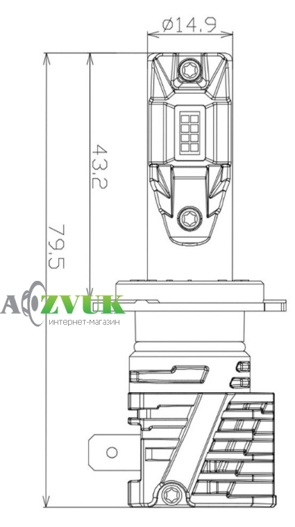 Светодиодные лампы (led) CYCLON Nextone L7 H7 6000K