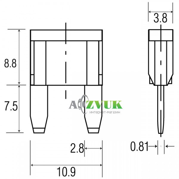  Предохранитель АТМ 25А ACV 30.3950-25 (1 шт.)