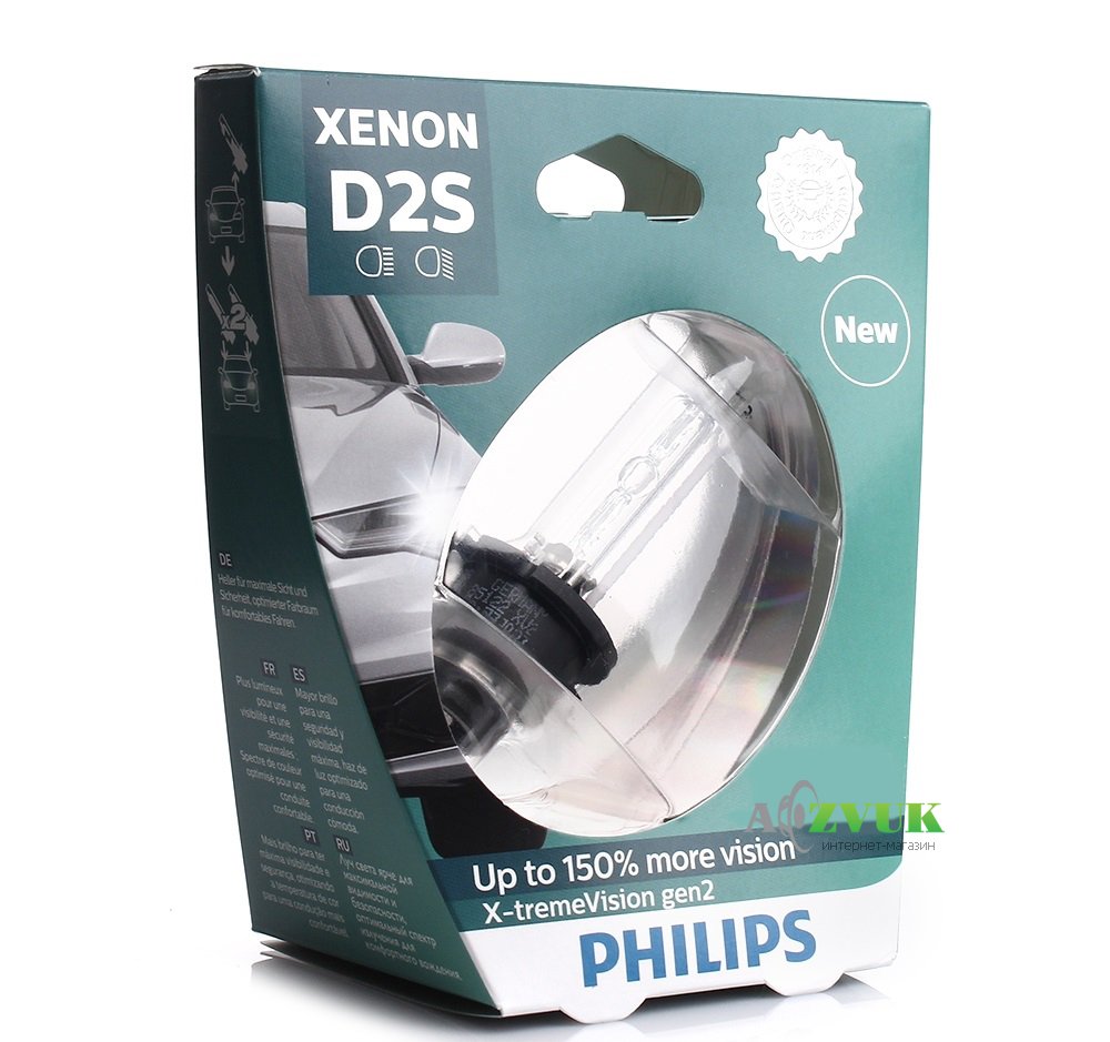  Лампа Philips 85122XV2S1 D2S 85V 35W P32d-2 X-tremeVision gen2 +150%