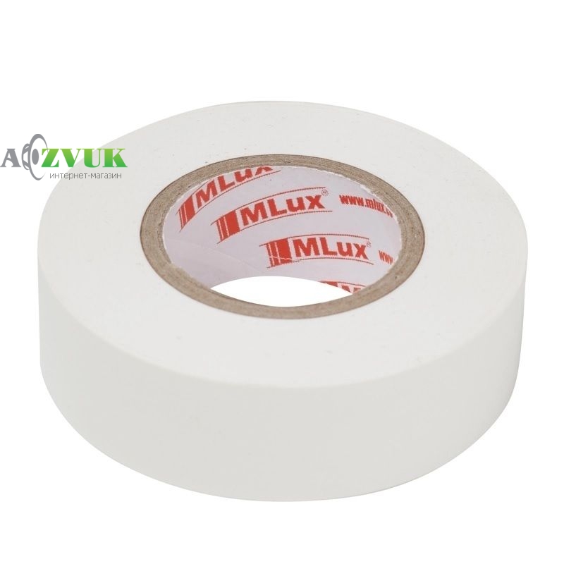  Изолента MLux BASE 19 мм х 20 ярдов (белая)