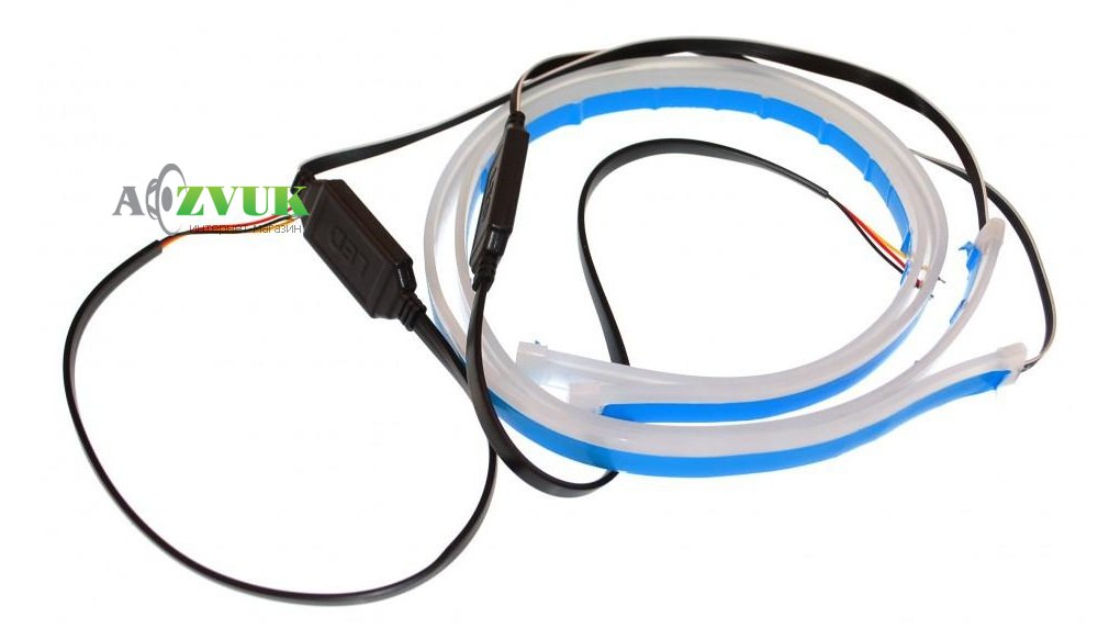  Светодиодная (LED) лента гибкая Baxster белая-желтая бегущая 60см v2