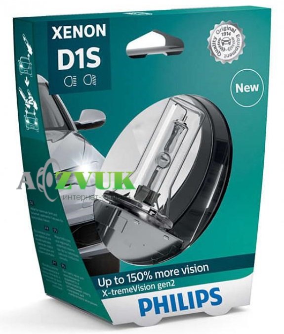  Лампа Philips D1S X-treme Vision 85415 XV2 S1 gen2 +150