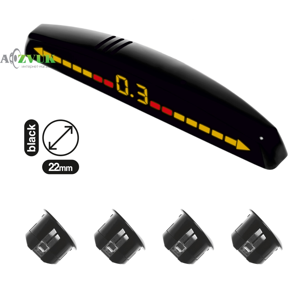 Парктроник AMS AF4221 Black Передний